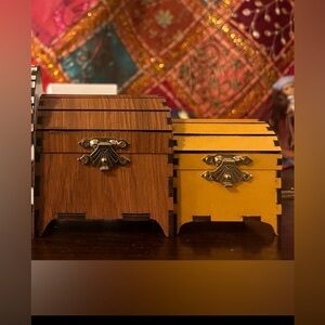 Set of mini chests handmade Middle East